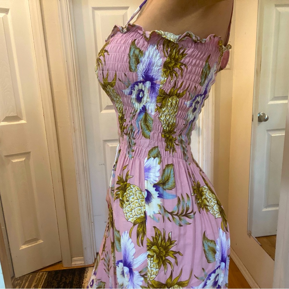 Aloha Print Midi 🌺🍍 dress OSFM excellent condition